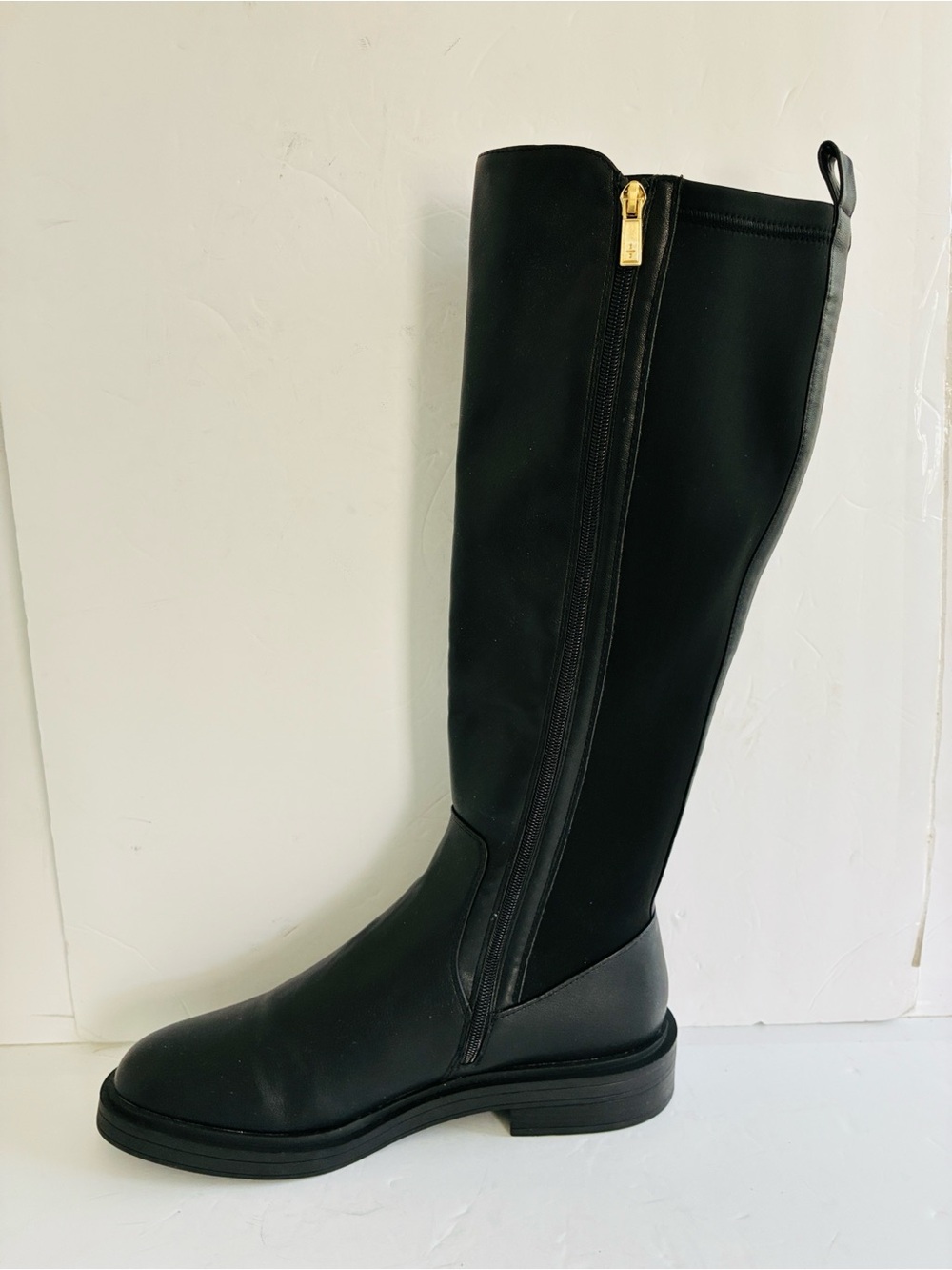 Kenneth Cole Reaction Anabelle Tall Rubber Sole Stacked Heel Riding Boot Size 12 - Picture 6 of 10
